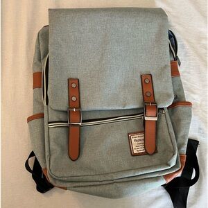 Cute green laptop backpack, like new